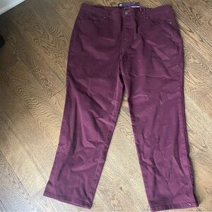 NEW Gloria Vanderbilt Wine Colored Amanda Jeans, Women’s Size 18W